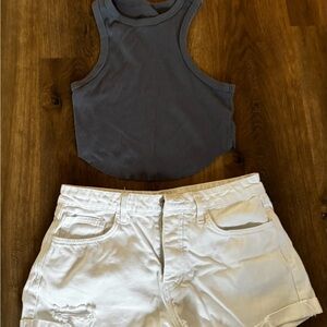 Forever 21 Cream Shorts